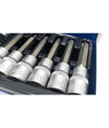 Kit Set Inserti Chiavi 19 Pezzi Bussole Chiavi Torx Maschi 1/4 1/2 In Valigia