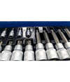 Kit Set Inserti Chiavi 19 Pezzi Bussole Chiavi Torx Maschi 1/4 1/2 In Valigia