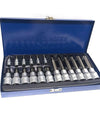 Kit Set Inserti Chiavi 19 Pezzi Bussole Chiavi Torx Maschi 1/4 1/2 In Valigia