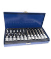 Kit Set Inserti Chiavi 19 Pezzi Bussole Chiavi Torx Maschi 1/4 1/2 In Valigia