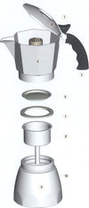 KIT SET RICAMBIO RICAMBI MOKA CAFFETTIERA FILTRO GUARNIZIONE IMBUTO TAZZE  Trade Shop italia - Napoli, Commerciovirtuoso.it