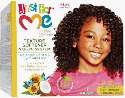 STIRAGGIO PER CAPELLI AFRO RELAXER KIT SOFT & BEAUTIFUL JUST FOR ME SOFTNER BAMBINI