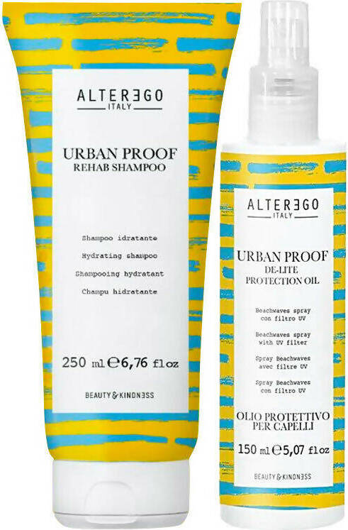 Alterego Solari Urban Proof Set Capelli Olio Protettivo 115 Ml E Shampoo Idratante 250 Ml Protezione Raggi Uv E Inquinamento Ambientale Bellezza/Cura dei capelli/Oli per capelli Me.Dis. - Peschiera Borromeo, Commerciovirtuoso.it