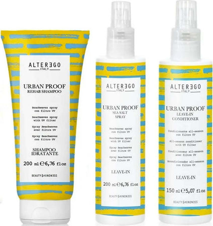 Kit Solari Alterego Urban Proof Composto Da : Urban Proof Rehab Shampoo 250 Ml, Leave-in Conditioner150 Ml Esa Salt Spray 200 Ml. Bellezza/Cura dei capelli/Oli per capelli Me.Dis. - Peschiera Borromeo, Commerciovirtuoso.it
