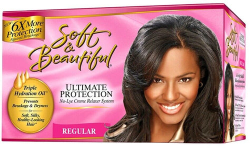 STIRAGGIO PER CAPELLI  AFRO RELAXER KIT SOFT & BEAUTIFUL REGULAR