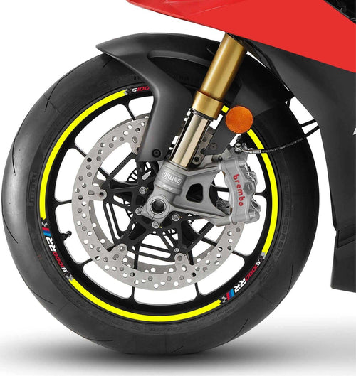 KIT-STRISCE-ADESIVE-compatibili-CERCHI-17-MOTO-S1000-RR-BMW-S1000RR-GIALLO-FLUO