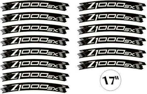 KIT-STRISCE-ADESIVE-compatibili-per-CERCHI-17-MOTO-KAWASAKI-Z1000SX-GIALLO-FLUO