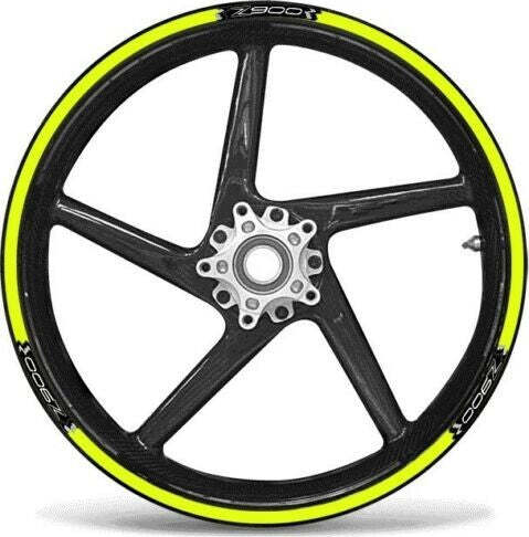KIT-STRISCE-ADESIVE-compatibili-per-CERCHI-17-MOTO-KAWASAKI-Z900--GIALLO-FLUO