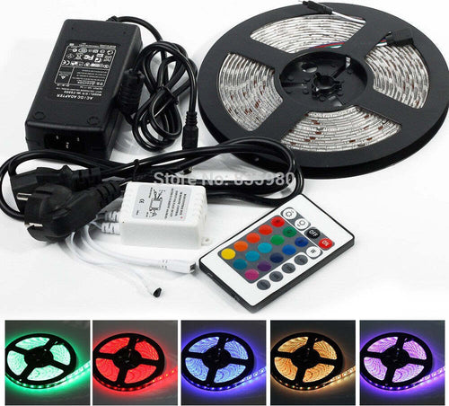 KIT STRISCIA LED RGB STRIP 5M 300 LED 5050 + CONTROLLER + TELECOMANDO 5 METRI Illuminazione/Strisce LED Trade Shop italia - Napoli, Commerciovirtuoso.it