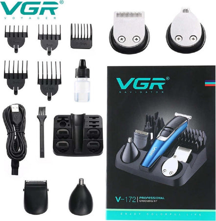 Kit Tagliacapelli Barba Professionale Ricaricabile Elettrico Senza Fili Vgr V172 Salute e cura della persona/Rasatura epilazione e rimozione peli/Regolabarba tagliacapelli e rasoi per il corpo/Tagliacapelli Trade Shop italia - Napoli, Commerciovirtuoso.it