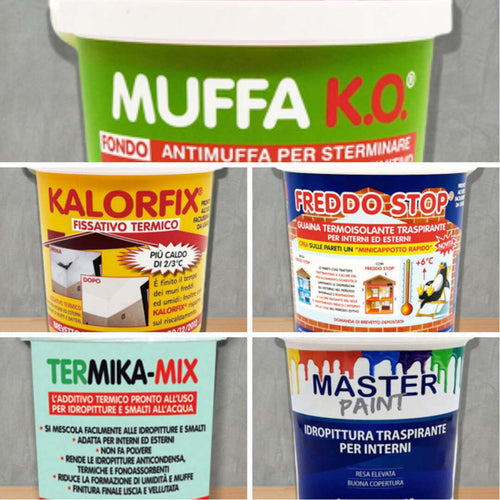 Kit-Tanta-Muffa-per-4/5-mq:-Muffa-Ko-lt.1-+-Kalorfix-lt.1-+-FreddoStop-lt.1-+-TermicaMix-lt.1-+-MasterPaint-lt.1