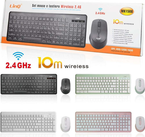Kit Tastiera 101 Tasti Mouse Wireless 2.4ghz Portata Fino 10mt Senza Fili Mk1566 Elettronica/Informatica/Accessori/Tastiere Mouse e periferiche di input/Tastiere Trade Shop italia - Napoli, Commerciovirtuoso.it