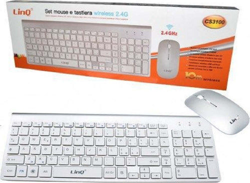 Kit Tastiera + Mouse Slim Sottile Wireless 2.4ghz Fino A 10 Mt Cs3100 102 Tasti Elettronica/Informatica/Accessori/Tastiere Mouse e periferiche di input/Tastiere Trade Shop italia - Napoli, Commerciovirtuoso.it
