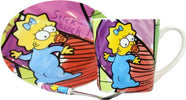 kit tazza piattino e cucchiaino maggie simpson Casa e cucina/Stoviglie/Piatti ciotole e vassoi/Tazze e piattini/Tazze e tazzine da caffè Led Mall Home - Napoli, Commerciovirtuoso.it