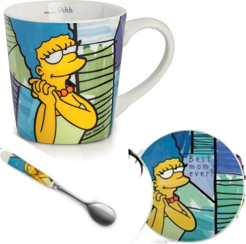 kit tazza piattino e cucchiaino marge simpson Casa e cucina/Stoviglie/Piatti ciotole e vassoi/Tazze e piattini/Tazze e tazzine da caffè Led Mall Home - Napoli, Commerciovirtuoso.it