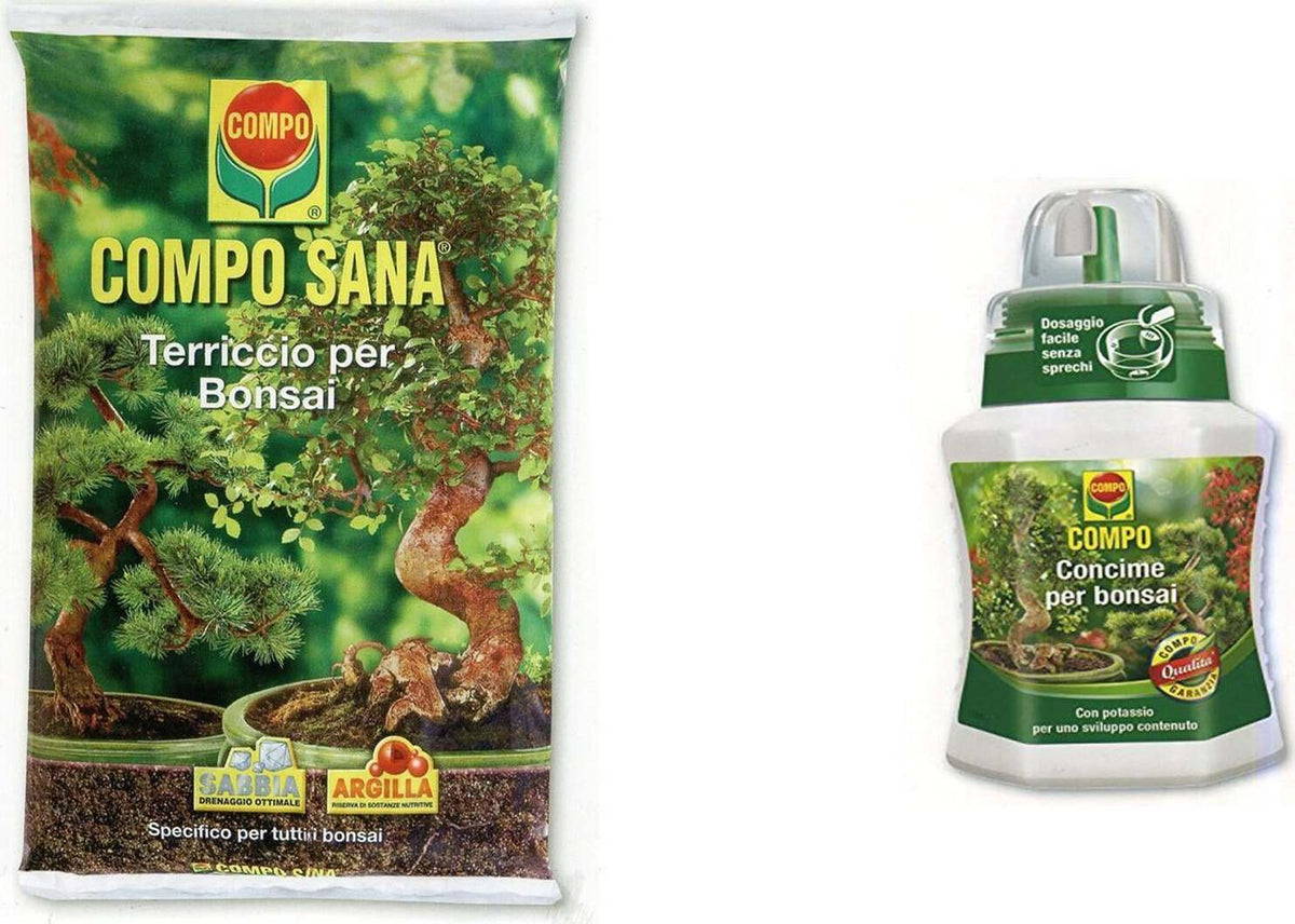 Kit terriccio e concime per bonsai con sabbia e argilla, concimato e  sterilizzato Compo