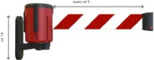 Kit testina Rondo Tensa - nastro estensibile 5 mt - rosso - bianco - con fissaggio a muro - Studio T Fai da te/Sicurezza e protezione/Attrezzature per sicurezza sul lavoro/Segnaletica antinfortunistica Eurocartuccia - Pavullo, Commerciovirtuoso.it