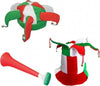 Kit Tifoso Italia Cappello Joker Re Giullare Verde Bianco Rosso Calcio Trombetta Sport e tempo libero/Fan Shop/Trombette da stadio/Trombe e megafoni da stadio Trade Shop italia - Napoli, Commerciovirtuoso.it
