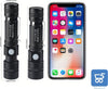Kit Torcia Tattica Ricaricabile USB-C Zoom Telescopico CaricaBatterie + 8 Batterie