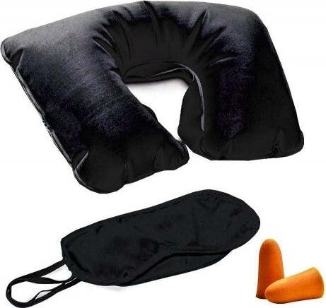 Kit-Travel-Sleppy-Da-3-Pz.-Cuscino-Da-Viaggio,-Mascherina-E-Tappi-Orecchie