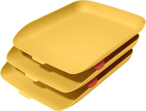 Kit tripla vaschetta portacorrispondenza Cosy - giallo - Leitz Casa e cucina/Arredamento/Studio/Mobiletti e credenze/Cassetti Eurocartuccia - Pavullo, Commerciovirtuoso.it