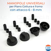 Kit-Universale-Nero-4-Manopole-con-Innesto-Attacco-da-6-/-8-mm
