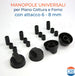 Kit-Universale-Nero-4-Manopole-con-Innesto-Attacco-da-6-/-8-mm