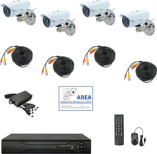 KIT VIDEOSORVEGLIANZA AHD IP CLOUD DVR 4 CANALI 4 TELECAMERE HD INFRAROSSI Fai da te/Sicurezza e protezione/Sistemi di sicurezza domestica/Kit video per la sicurezza domestica/Videocamere di sorveglianza/Dom camera Zencoccostore - Formia, Commerciovirtuoso.it