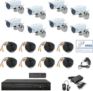 KIT Videosorveglianza AHD IP CLOUD DVR 8 Canali 8 Telecamere HD IR 2 MPX Fai da te/Sicurezza e protezione/Sistemi di sicurezza domestica/Kit video per la sicurezza domestica/Kit di sorveglianza DVR Zencoccostore - Formia, Commerciovirtuoso.it