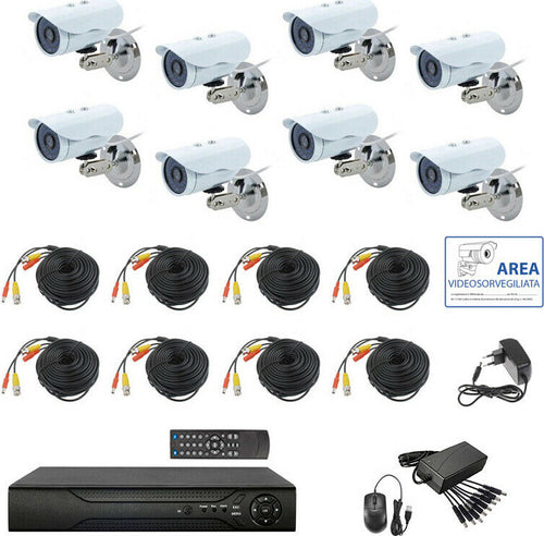 KIT Videosorveglianza AHD IP CLOUD DVR 8 Canali 8 Telecamere HD IR 2 MPX Fai da te/Sicurezza e protezione/Sistemi di sicurezza domestica/Kit video per la sicurezza domestica/Kit di sorveglianza DVR Zencoccostore - Formia, Commerciovirtuoso.it