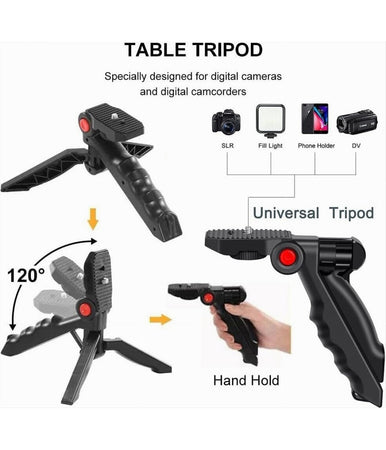 Kit Vlogger Professionale 4in1 Universale Per Smartphone Con Microfono Luce Led