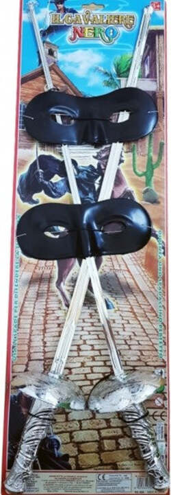 Kit Zorro 2 Spade 2 Mascherine Cavaliere Spada Sciabole Katana Carnevale Gioco Giochi e giocattoli/Giochi d'imitazione e accessori di travestimento/Accessori per travestimento/Armi giocattolo/Spade Trade Shop italia - Napoli, Commerciovirtuoso.it