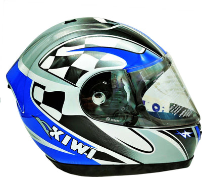 Kiwi Casco Moto Integrale in Fibra Kiwi K500 Mod. 609 IMOLA Omologa Ec 22-05 Chiusura Doppio Anello Casco Integrale Blu Argento Racing Auto e Moto/Moto accessori e componenti/Abbigliamento protettivo/Caschi/Integrali TopGas - Roverbella, Commerciovirtuoso.it