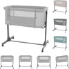 KIKKABOO Culla Fianco Letto colore Light Grey - Culla Neonato Fianco Letto, Spondina Apribile con una Mano, Altezza Regolabile, Regolabile con Vari Livelli di Altezza, Piedini Pieghevole, 0m+