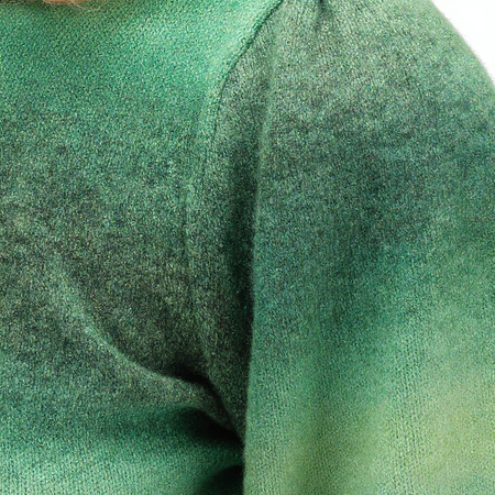 White Wise maglia donna degradé con manica a palloncino