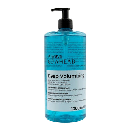 Shampoo Capelli Volumizzante Professionale Acido Ialuronico e Cheratina - Always GO AHEAD - Formato Maxi 1000ml