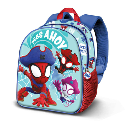 Marvel Spiderman Pirates-Zainetto 3D Elite, Blu