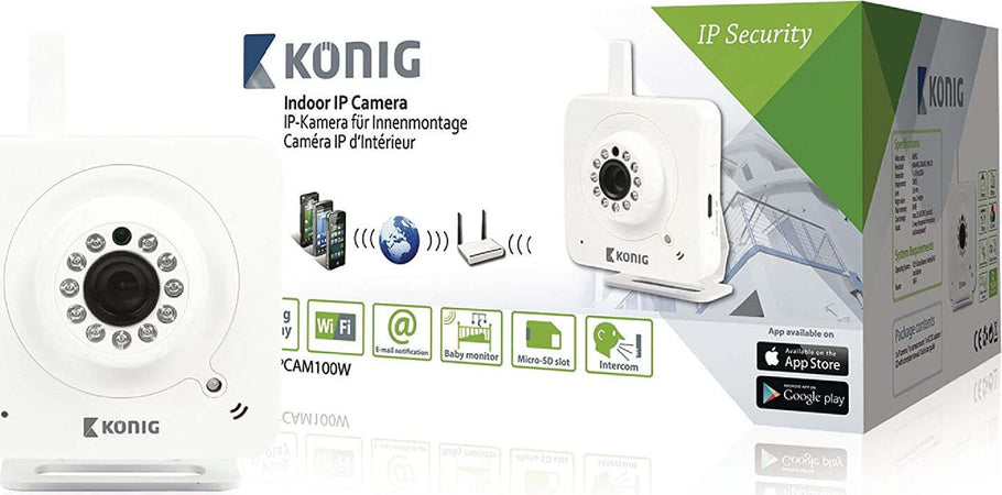 König SAS-IPCAM100W Videocamera IP da Interni, Bianco Fai da te/Sicurezza e protezione/Sistemi di sicurezza domestica/Kit video per la sicurezza domestica/Videocamere di sorveglianza/Dom camera Scontolo.net - Potenza, Commerciovirtuoso.it