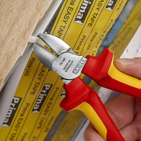 KNIPEX-70-06-160-Tronchese-laterale-per-meccanica-cromata-isolati-con-manici-rivestiti-in-materiale-bicomponente,-collaudati-VDE-160-mm