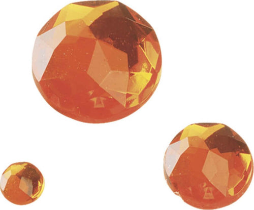 KNORR-PRANDELL---100-PEZZI---PIETRE-GLAMOUR-TONDE-Ø6,12,18MM---COLORE-ARANCIONE