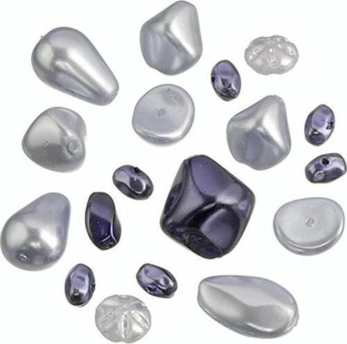 KNORR-PRANDELL---15gr---ASSORTIMENTO-PERLE-DI-VETRO-SINTETICHE---COLORE-BLU