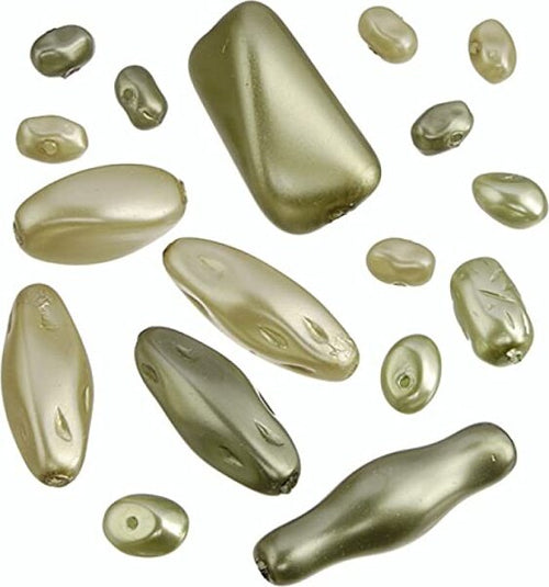 KNORR-PRANDELL---15gr-ASSORTIMENTO-PERLE-DI-VETRO-SINTETICHE-COLORE-VERDE