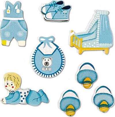KNORR-PRANDELL---8-PEZZI---DECORAZIONE-DA-BEBE'-PER-BAMBINO---COLORE-BLU