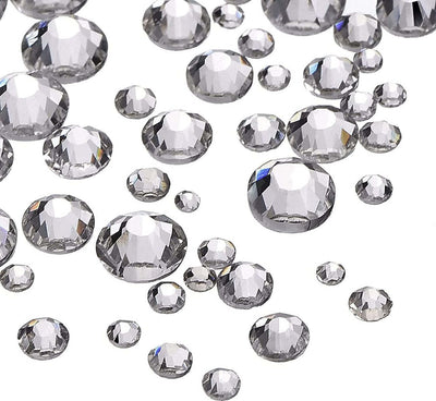 KNORR-PRANDELL---8-PEZZI---STRASS-ACRILICO-ROTONDO-PIATTO-CRISTALLO-Ø6,5MM