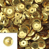 KNORR-PRANDELL---CONFEZIONE-500-PEZZI---PAILLETTES-CONCAVE-Ø6MM-SFACCETTATE-CON-FORO---COLORE-GIALLO-DORATO