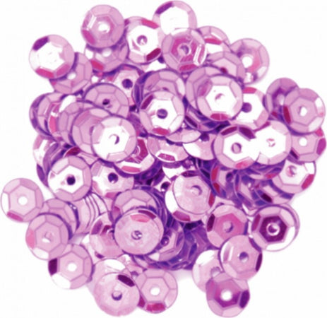 KNORR-PRANDELL---CONFEZIONE-500-PEZZI---PAILLETTES-CONCAVE-Ø6MM-SFACCETTATE-CON-FORO---COLORE-LILLA