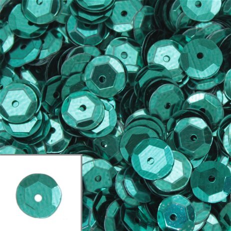 KNORR-PRANDELL---CONFEZIONE-500-PEZZI---PAILLETTES-CONCAVE-Ø6MM-SFACCETTATE-CON-FORO---COLORE-VERDE