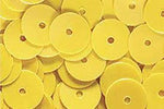 KNORR-PRANDELL---CONFEZIONE-500-PEZZI---PAILLETTES-LISCE-Ø6MM-CON-FORO---COLORE-GIALLO