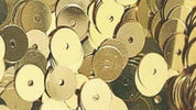 KNORR-PRANDELL---CONFEZIONE-500-PEZZI---PAILLETTES-LISCE-Ø6MM-CON-FORO---COLORE-ORO