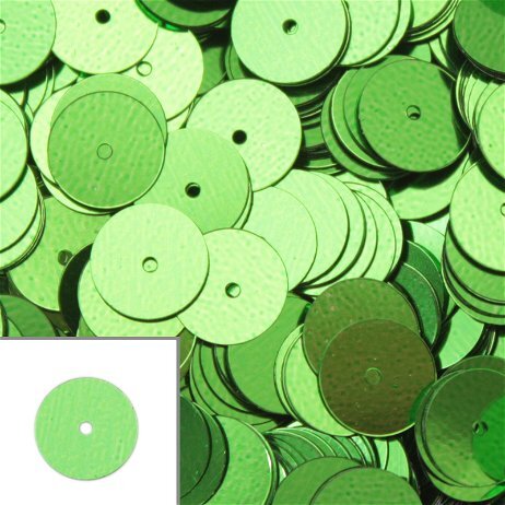 KNORR-PRANDELL---CONFEZIONE-500-PEZZI---PAILLETTES-LISCE-Ø6MM-CON-FORO---COLORE-VERDE
